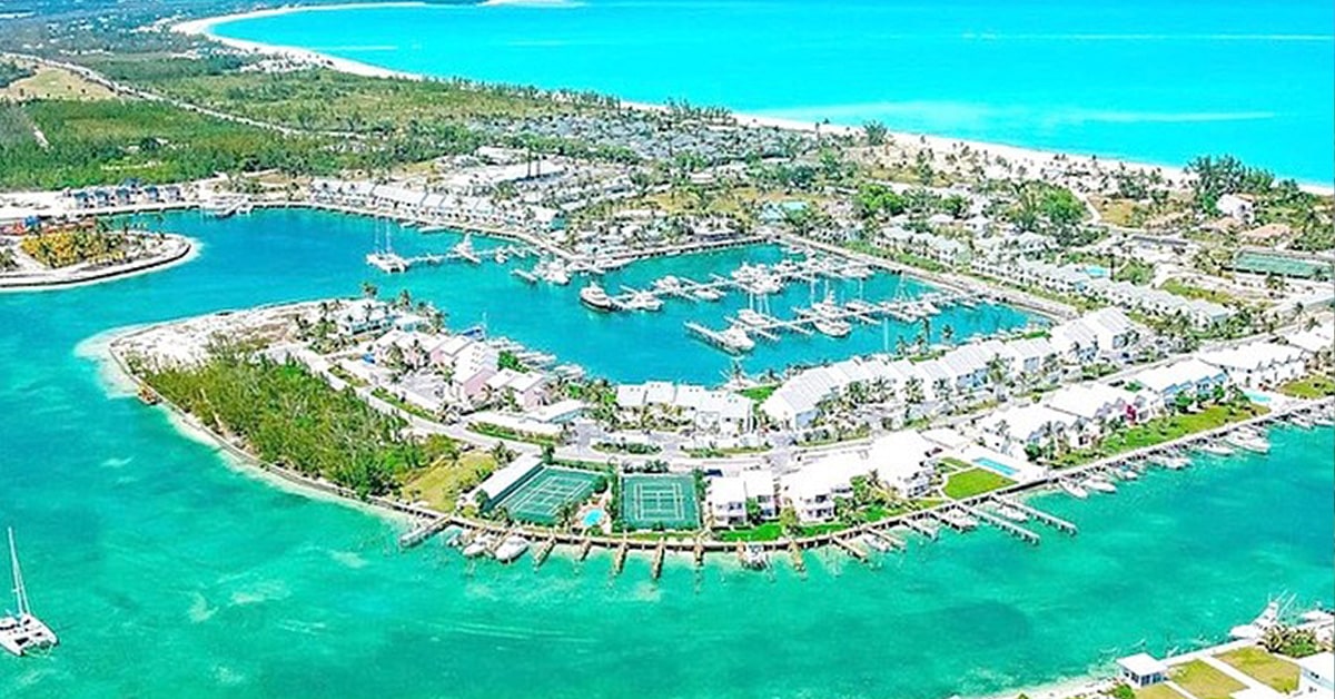 aerial image of Treasure Cay Bahamas